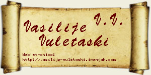 Vasilije Vuletaški vizit kartica